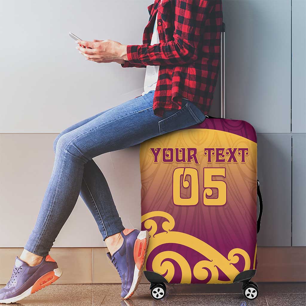 Custom Waiuku College Luggage Cover Maori Koru Pattern