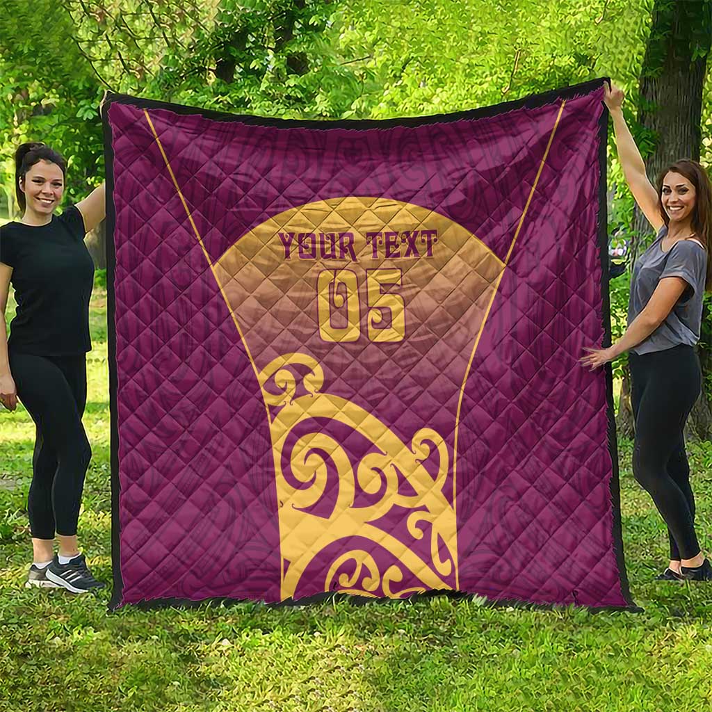 Custom Waiuku College Quilt Maori Koru Pattern