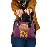 Custom Waiuku College Shoulder Handbag Maori Koru Pattern