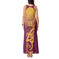Custom Waiuku College Tank Maxi Dress Maori Koru Pattern