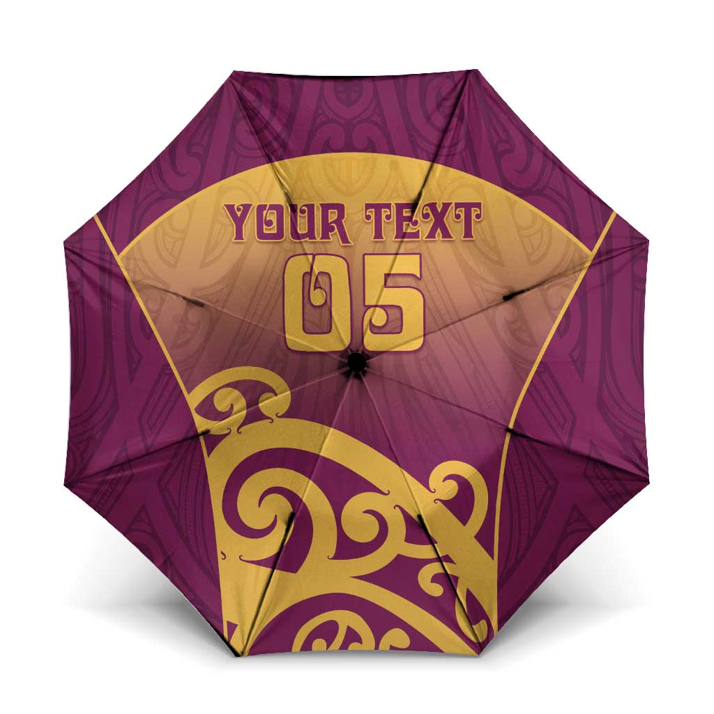 Custom Waiuku College Umbrella Maori Koru Pattern