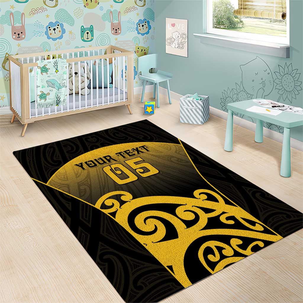 Custom Motueka High School Area Rug Maori Koru Pattern