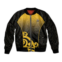 Custom Motueka High School Bomber Jacket Maori Koru Pattern
