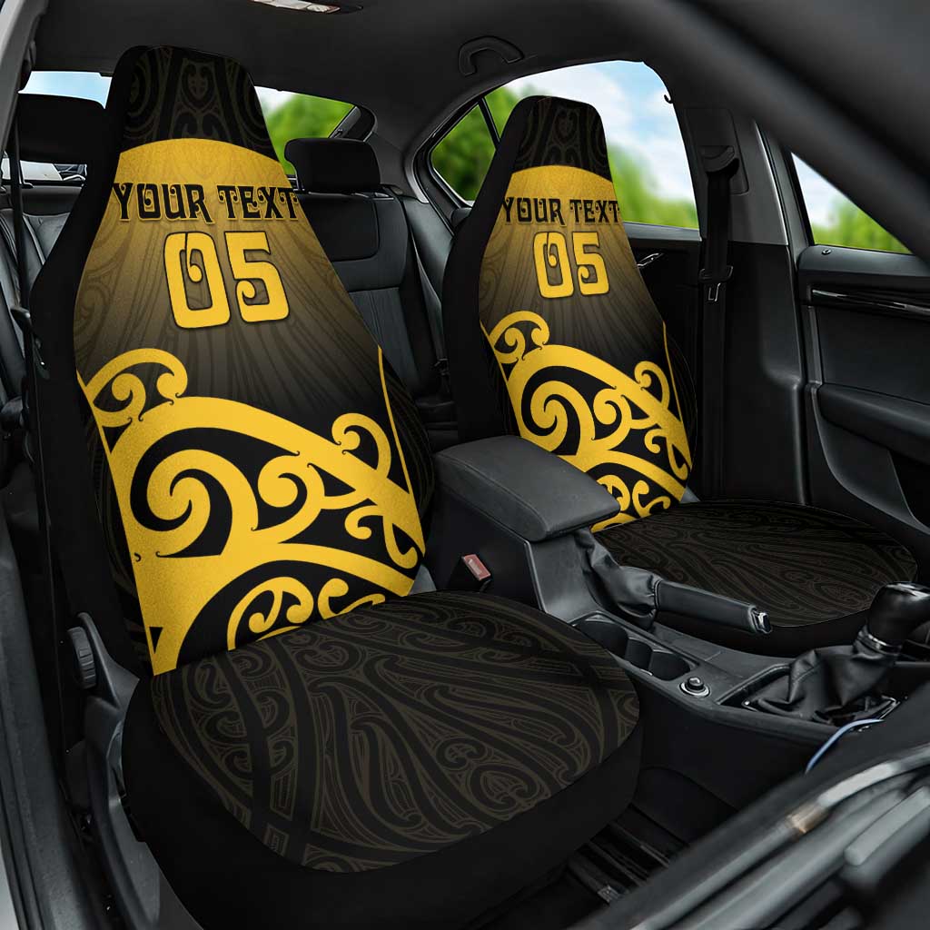 Custom Motueka High School Car Seat Cover Maori Koru Pattern