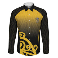 Custom Motueka High School Family Matching Off Shoulder Short Dress and Hawaiian Shirt Maori Koru Pattern