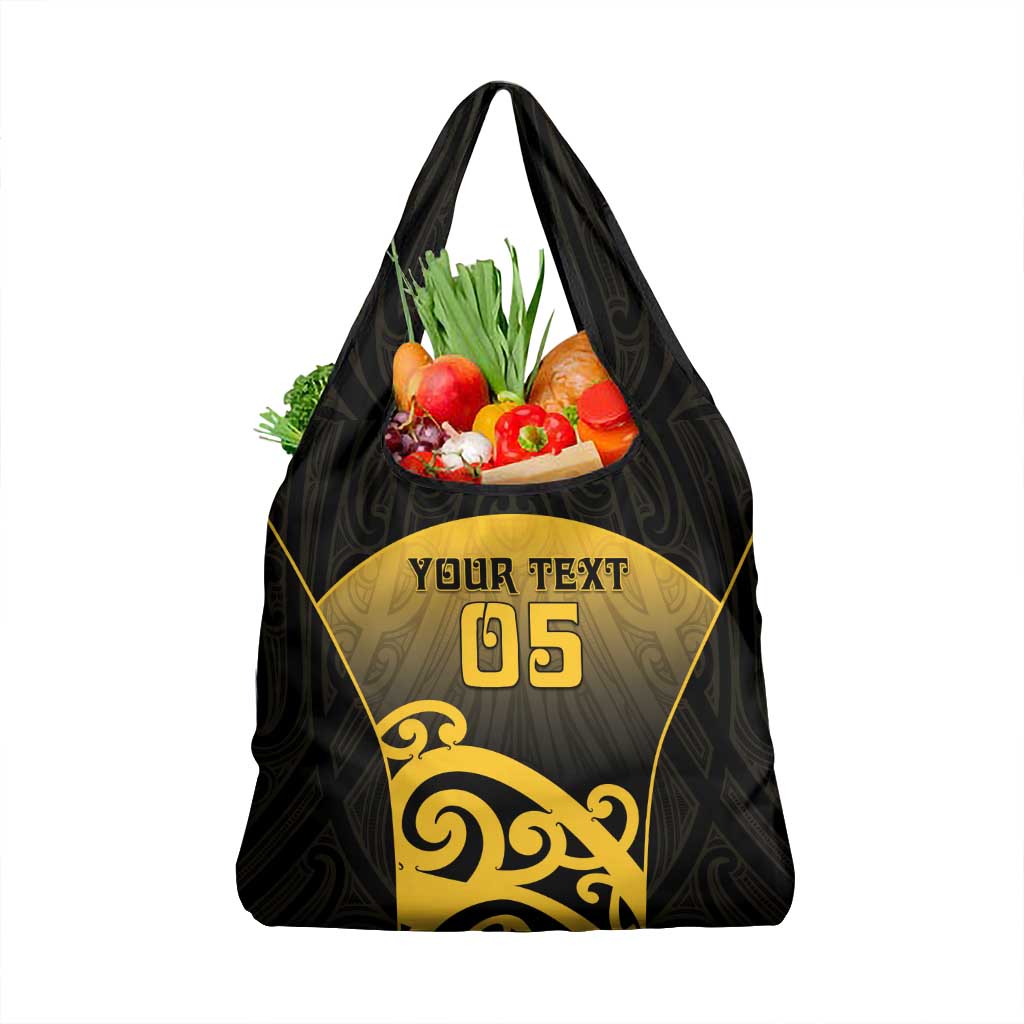 Custom Motueka High School Grocery Bag Maori Koru Pattern