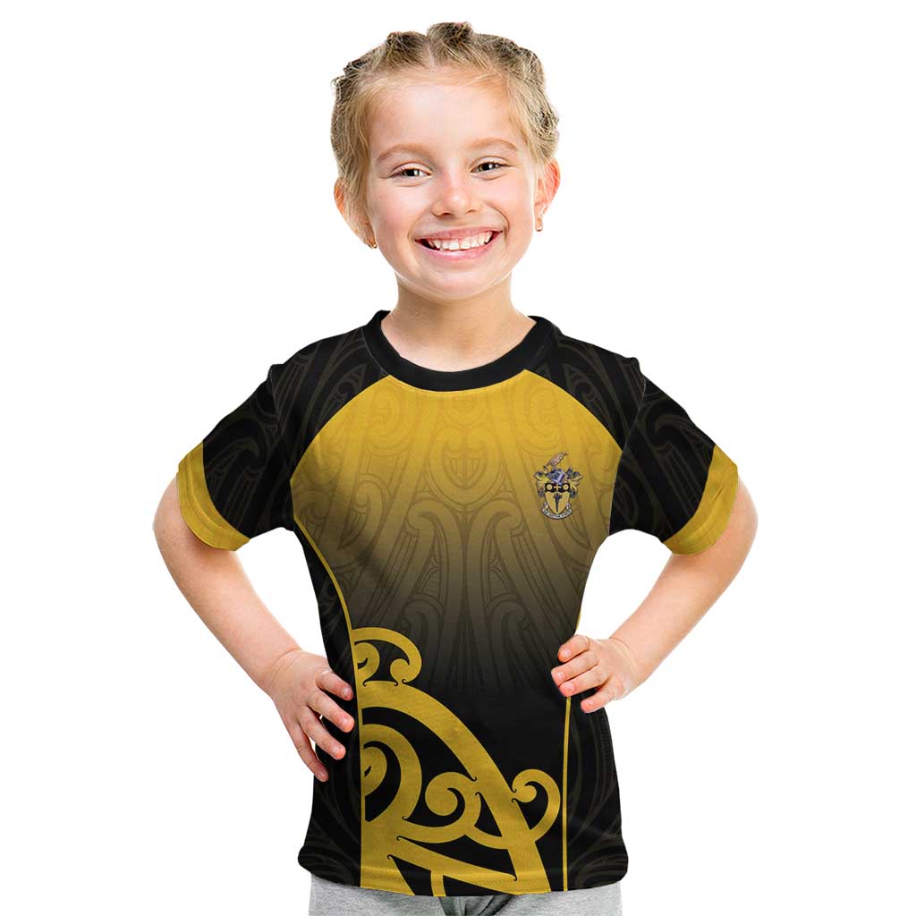 Custom Motueka High School Kid T Shirt Maori Koru Pattern