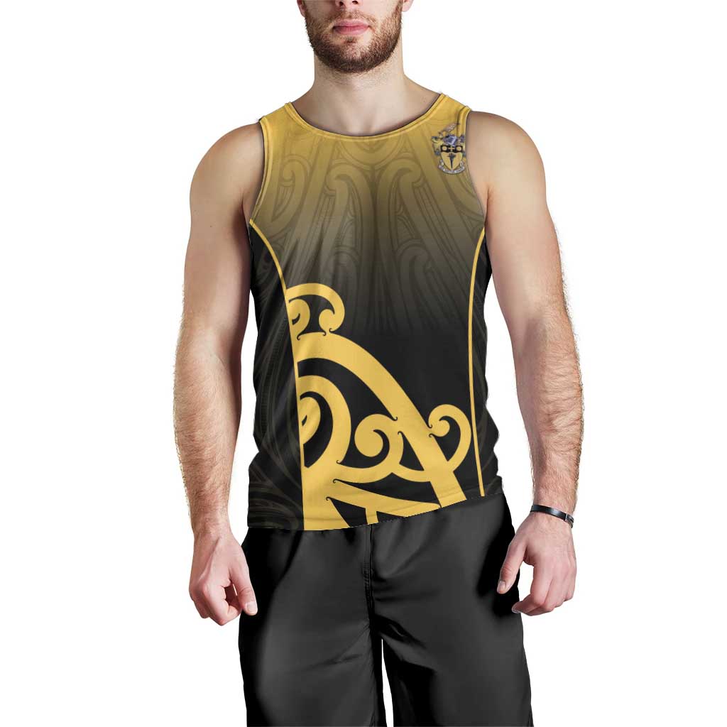 Custom Motueka High School Men Tank Top Maori Koru Pattern