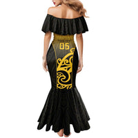 Custom Motueka High School Mermaid Dress Maori Koru Pattern