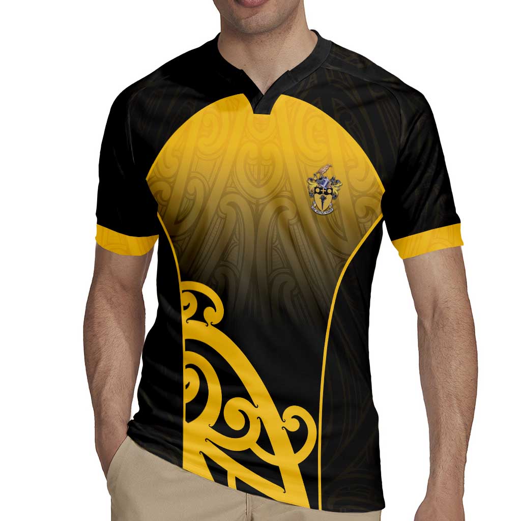 Custom Motueka High School Rugby Jersey Maori Koru Pattern