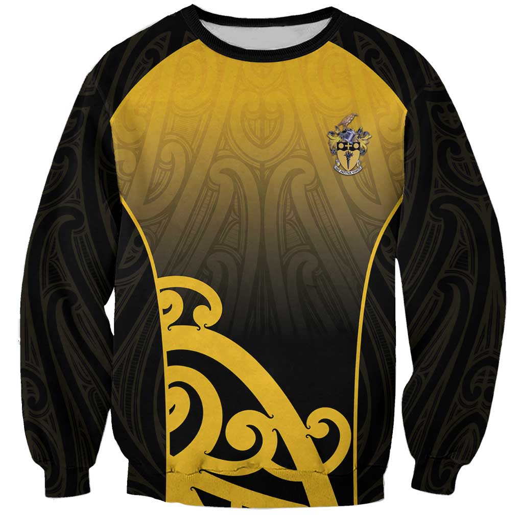 Custom Motueka High School Sweatshirt Maori Koru Pattern