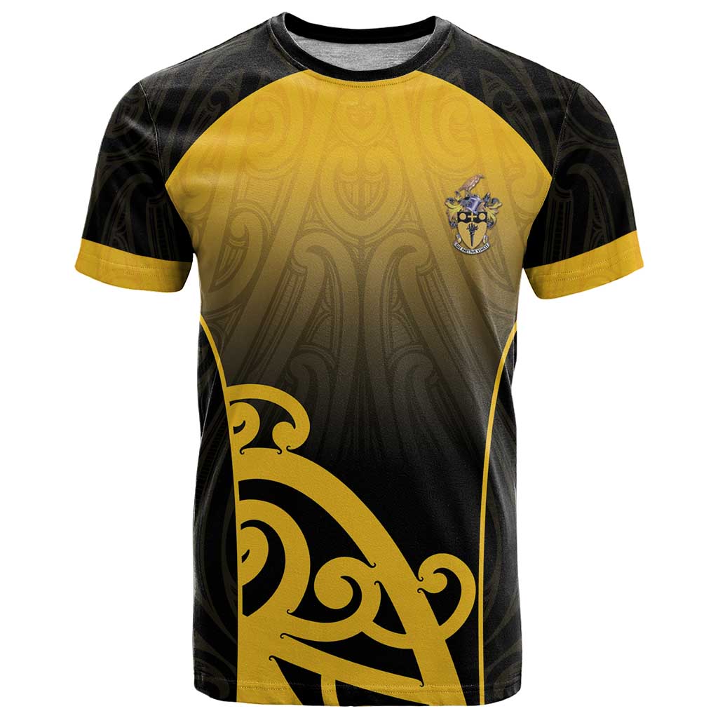 Custom Motueka High School T Shirt Maori Koru Pattern