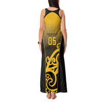 Custom Motueka High School Tank Maxi Dress Maori Koru Pattern