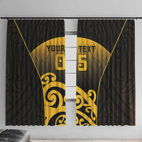 Custom Motueka High School Window Curtain Maori Koru Pattern