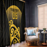 Custom Motueka High School Window Curtain Maori Koru Pattern