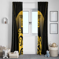 Custom Motueka High School Window Curtain Maori Koru Pattern