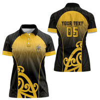 Custom Motueka High School Women Polo Shirt Maori Koru Pattern