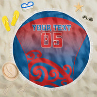 Custom St Joseph's Maori Girls' College Beach Blanket Maori Koru Pattern