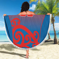 Custom St Joseph's Maori Girls' College Beach Blanket Maori Koru Pattern