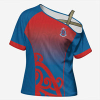 Custom St Joseph's Maori Girls' College Cross Shoulder Shirt Maori Koru Pattern