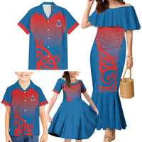 Custom St Joseph's Maori Girls' College Family Matching Mermaid Dress and Hawaiian Shirt Maori Koru Pattern