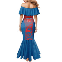 Custom St Joseph's Maori Girls' College Family Matching Mermaid Dress and Hawaiian Shirt Maori Koru Pattern