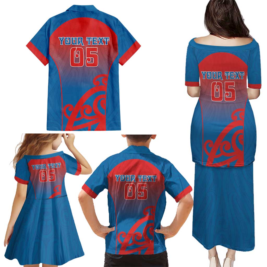 Custom St Joseph's Maori Girls' College Family Matching Puletasi and Hawaiian Shirt Maori Koru Pattern