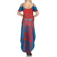 Custom St Joseph's Maori Girls' College Family Matching Summer Maxi Dress and Hawaiian Shirt Maori Koru Pattern