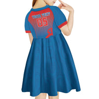 Custom St Joseph's Maori Girls' College Kid Short Sleeve Dress Maori Koru Pattern