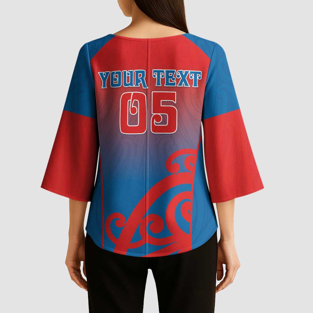 Custom St Joseph's Maori Girls' College Kimono Sleeve Blouse Maori Koru Pattern LT05 - Polynesian Pride