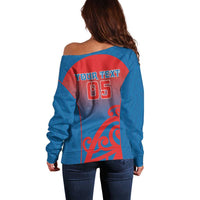 Custom St Joseph's Maori Girls' College Off Shoulder Sweater Maori Koru Pattern