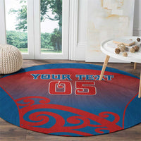 Custom St Joseph's Maori Girls' College Round Carpet Maori Koru Pattern