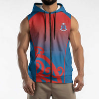 Custom St Joseph's Maori Girls' College Sleeveless Zip Hoodie Maori Koru Pattern