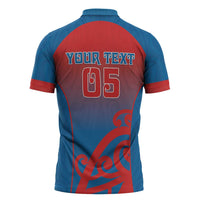 Custom St Joseph's Maori Girls' College Zipper Polo Shirt Maori Koru Pattern LT05 - Polynesian Pride