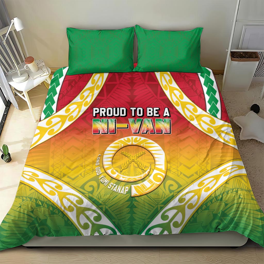 Vanuatu Bedding Set Proud To Be A Ni-Van With Tribal Pattern LT05 - Polynesian Pride