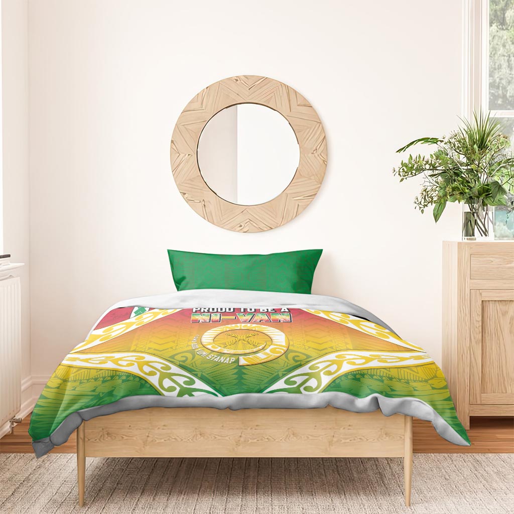 Vanuatu Bedding Set Proud To Be A Ni-Van With Tribal Pattern LT05 - Polynesian Pride