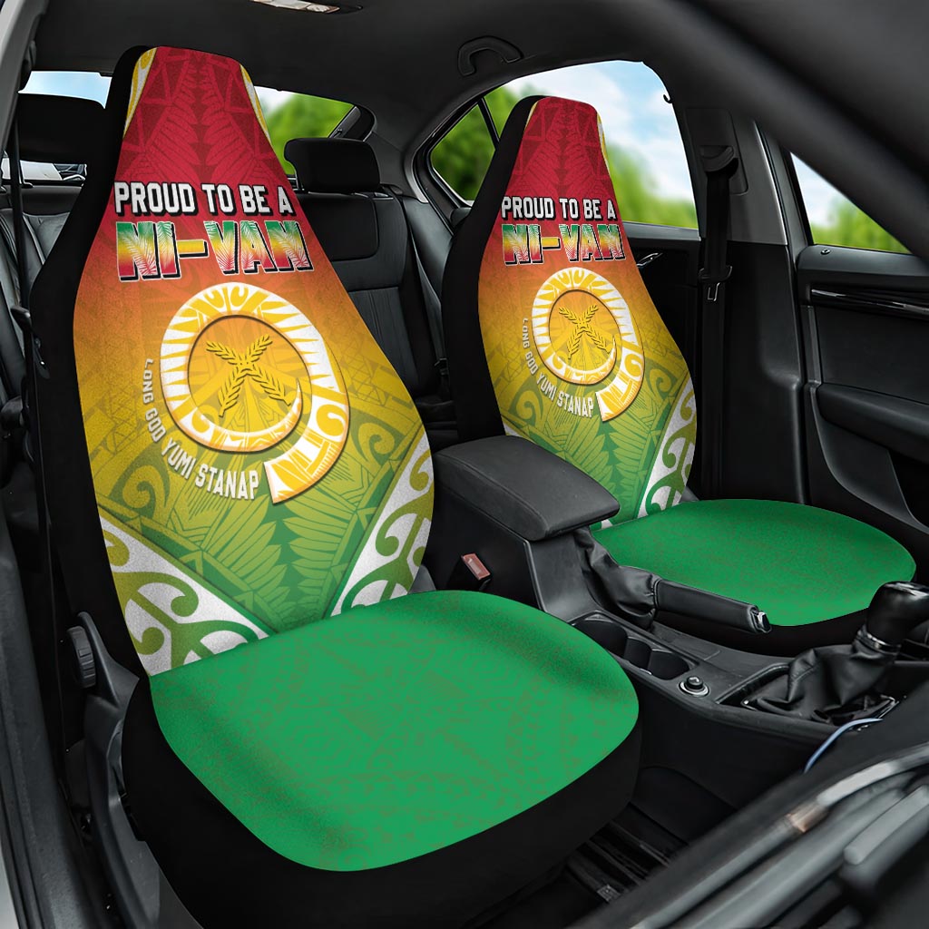 Vanuatu Car Seat Cover Proud To Be A Ni-Van With Tribal Pattern