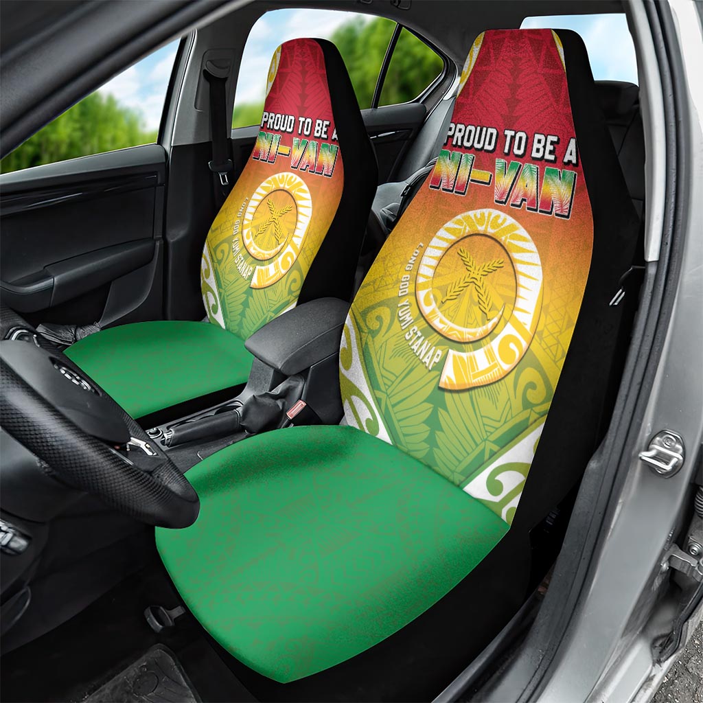 Vanuatu Car Seat Cover Proud To Be A Ni-Van With Tribal Pattern