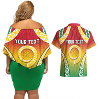 Personalised Vanuatu Couples Matching Off Shoulder Short Dress and Hawaiian Shirt Proud To Be A Ni-Van With Tribal Pattern LT05 - Polynesian Pride