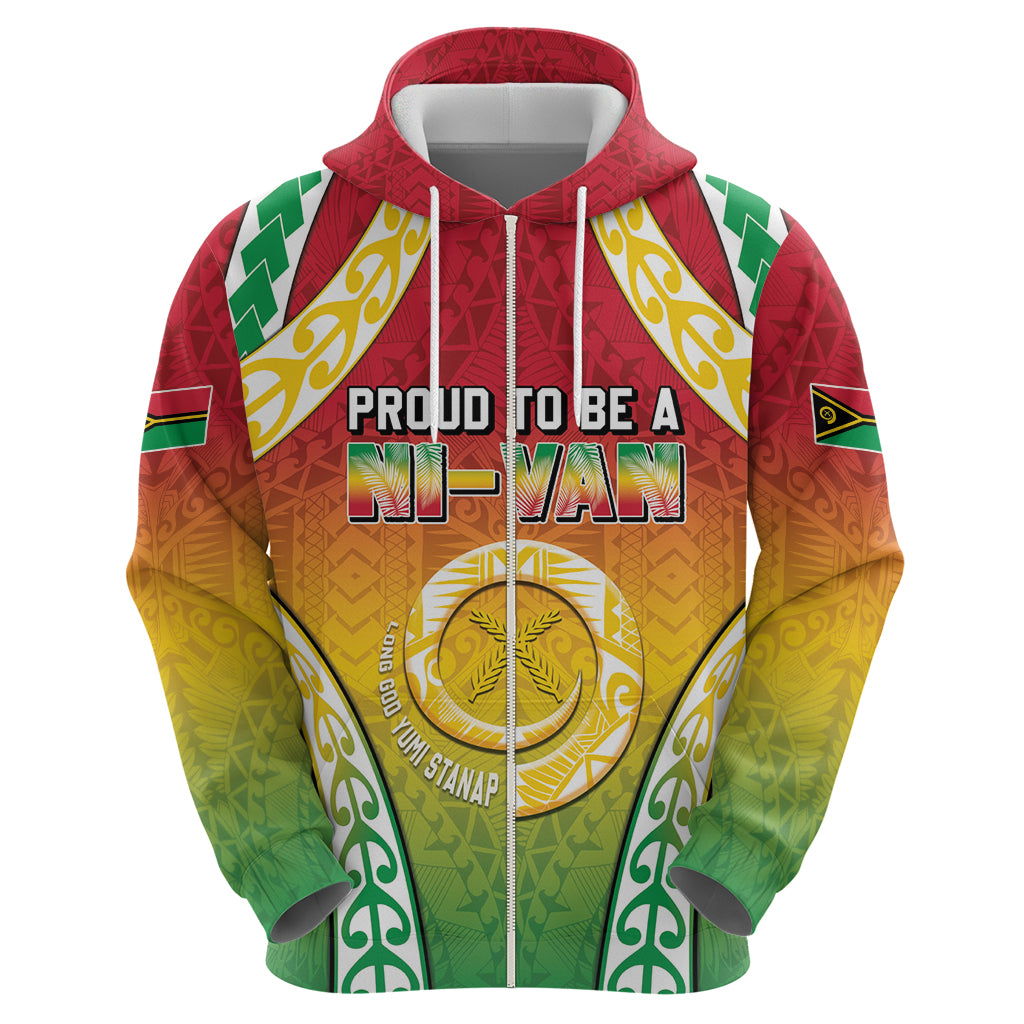 Personalised Vanuatu Hoodie Proud To Be A Ni-Van With Tribal Pattern LT05 - Polynesian Pride