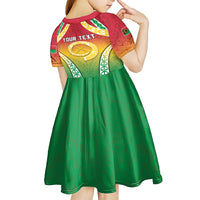 Personalised Vanuatu Kid Short Sleeve Dress Proud To Be A Ni-Van With Tribal Pattern LT05 - Polynesian Pride