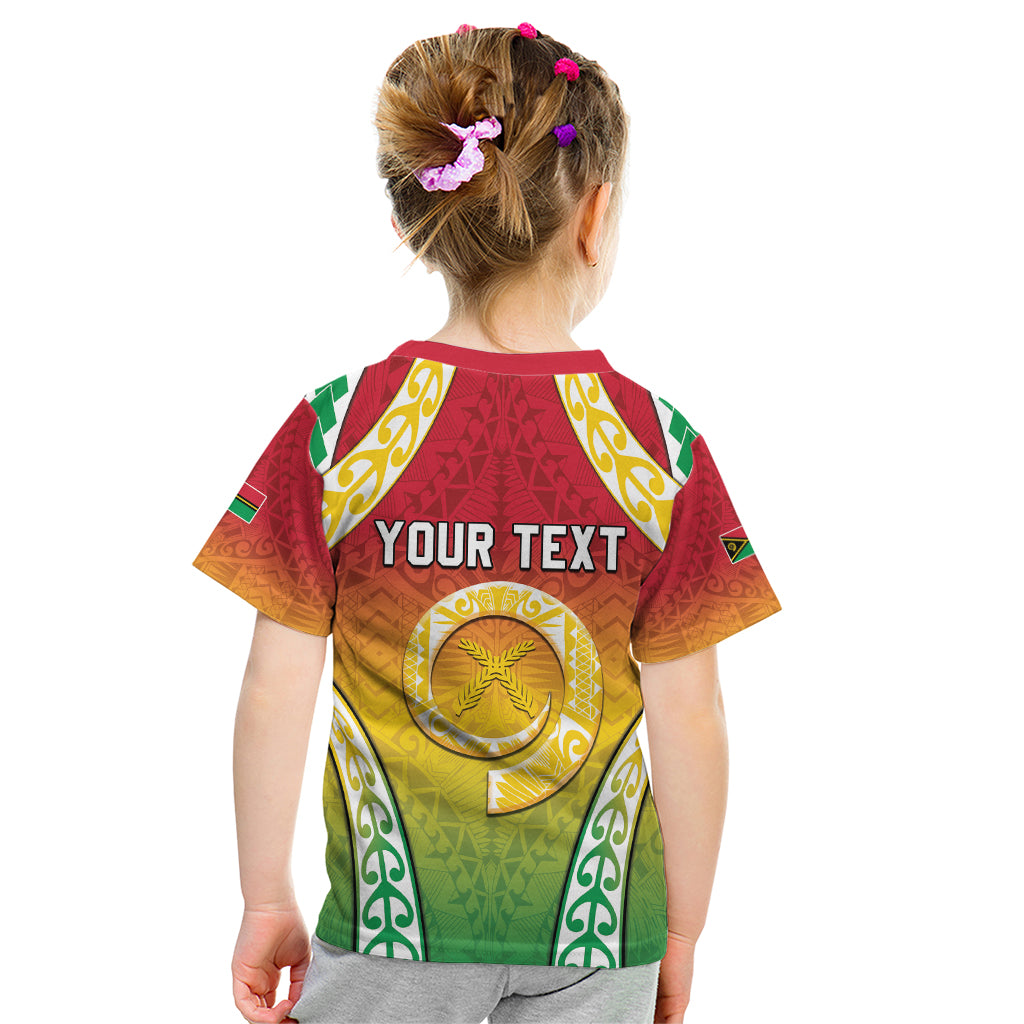 Personalised Vanuatu Kid T Shirt Proud To Be A Ni-Van With Tribal Pattern LT05 - Polynesian Pride