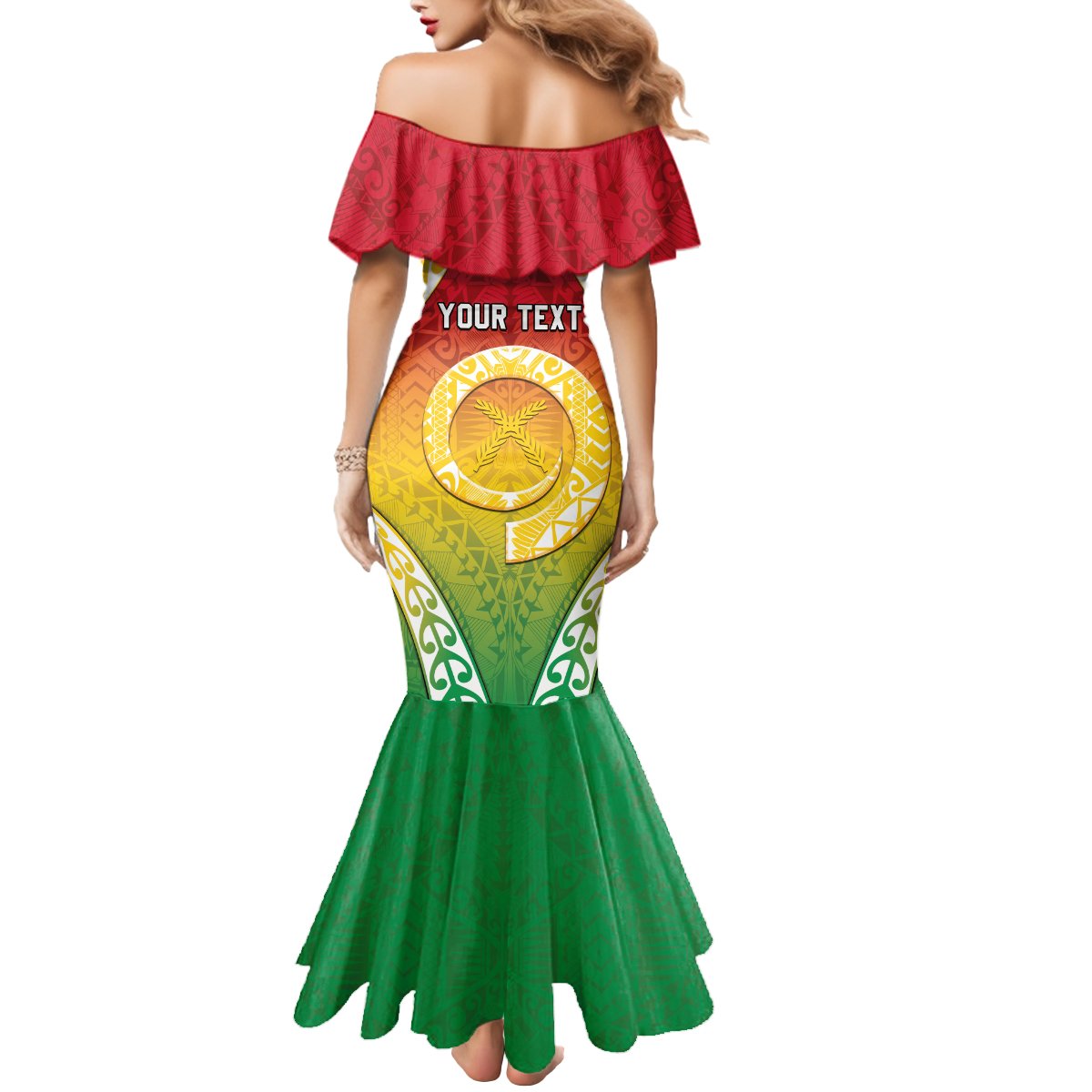 Personalised Vanuatu Mermaid Dress Proud To Be A Ni-Van With Tribal Pattern