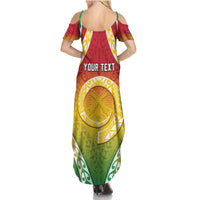 Personalised Vanuatu Summer Maxi Dress Proud To Be A Ni-Van With Tribal Pattern