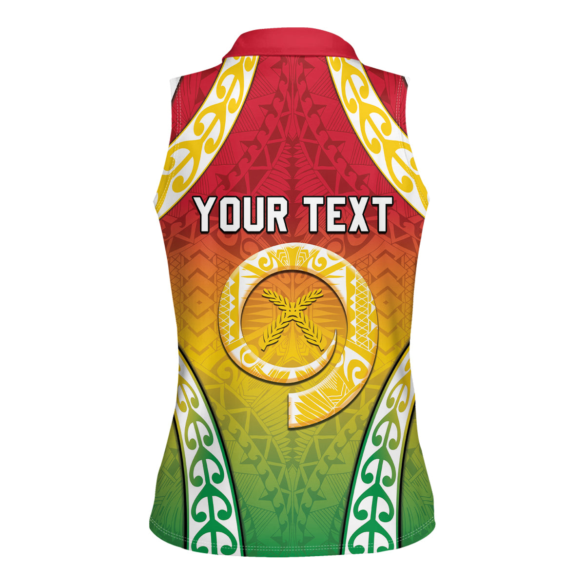 Personalised Vanuatu Women Sleeveless Polo Shirt Proud To Be A Ni-Van With Tribal Pattern LT05 - Polynesian Pride