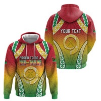 Personalised Vanuatu Zip Hoodie Proud To Be A Ni-Van With Tribal Pattern