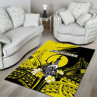 New Caledonia Day Area Rug Kanaky Flag Coat Of Arms Polynesian Pattern