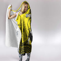 New Caledonia Day Hooded Blanket Kanaky Flag Coat Of Arms Polynesian Pattern