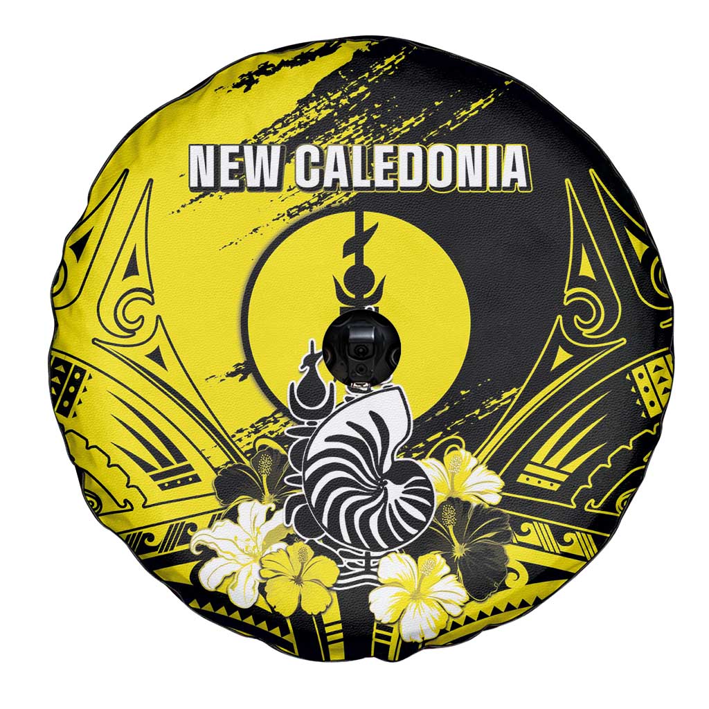 New Caledonia Day Spare Tire Cover Kanaky Flag Coat Of Arms Polynesian Pattern