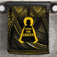 Polynesia Childhood Cancer Awareness Bedding Set You Are Stronger Than Cancer